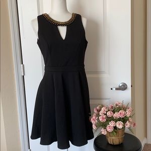 Black and gold dress
